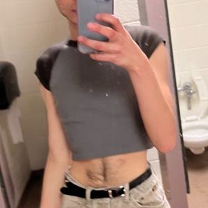 Brandy Melville Crop Top🤎🤍✨